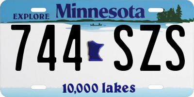 MN license plate 744SZS