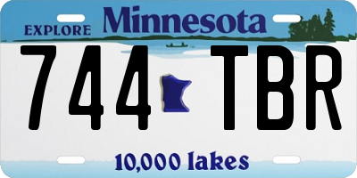 MN license plate 744TBR