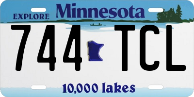 MN license plate 744TCL