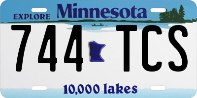 MN license plate 744TCS