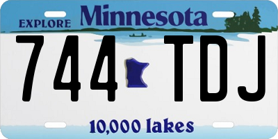 MN license plate 744TDJ
