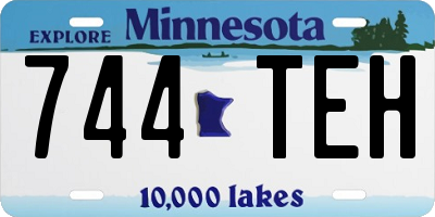 MN license plate 744TEH
