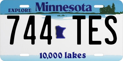 MN license plate 744TES