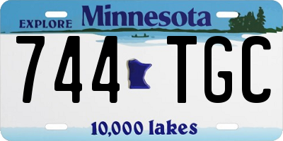 MN license plate 744TGC