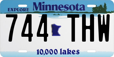 MN license plate 744THW