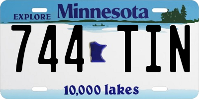MN license plate 744TIN
