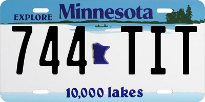 MN license plate 744TIT