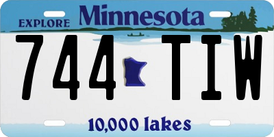 MN license plate 744TIW