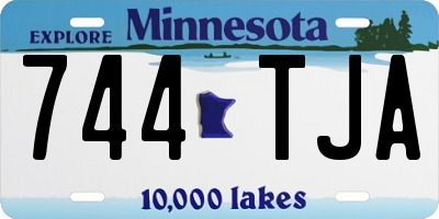 MN license plate 744TJA