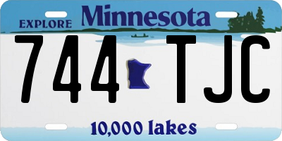 MN license plate 744TJC