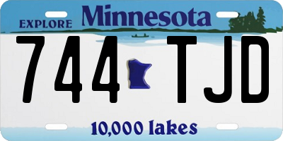 MN license plate 744TJD