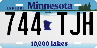 MN license plate 744TJH