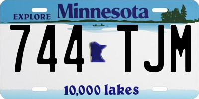 MN license plate 744TJM