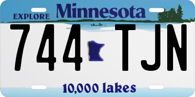 MN license plate 744TJN