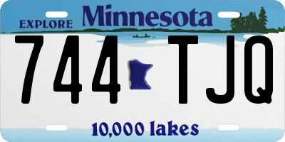 MN license plate 744TJQ