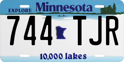 MN license plate 744TJR