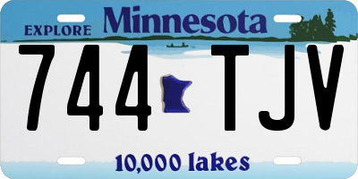 MN license plate 744TJV