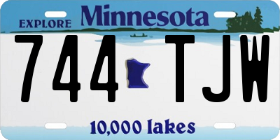 MN license plate 744TJW