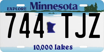 MN license plate 744TJZ