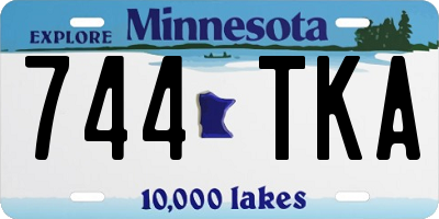 MN license plate 744TKA