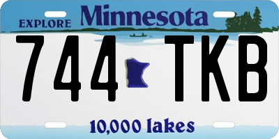 MN license plate 744TKB