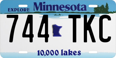 MN license plate 744TKC