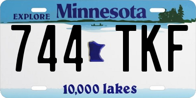 MN license plate 744TKF