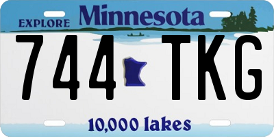 MN license plate 744TKG