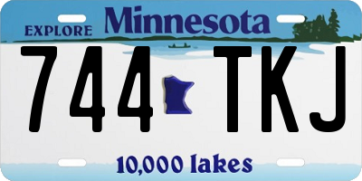 MN license plate 744TKJ