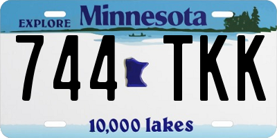 MN license plate 744TKK