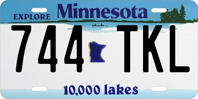 MN license plate 744TKL