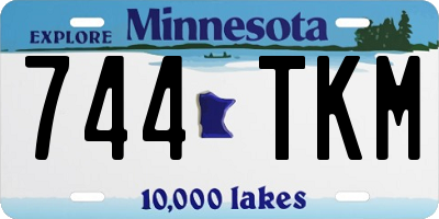 MN license plate 744TKM