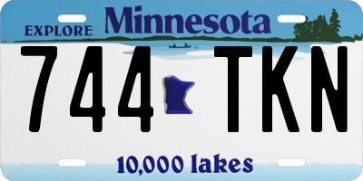 MN license plate 744TKN