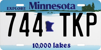 MN license plate 744TKP