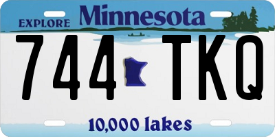 MN license plate 744TKQ