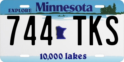 MN license plate 744TKS