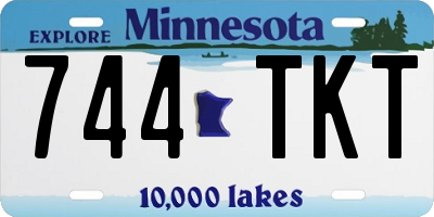 MN license plate 744TKT