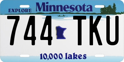 MN license plate 744TKU