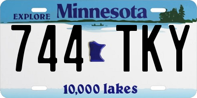 MN license plate 744TKY
