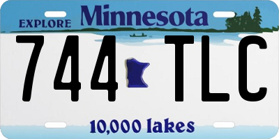 MN license plate 744TLC