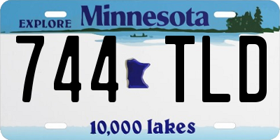 MN license plate 744TLD
