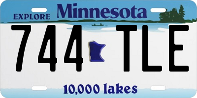 MN license plate 744TLE