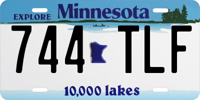 MN license plate 744TLF