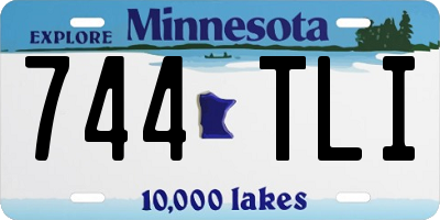 MN license plate 744TLI