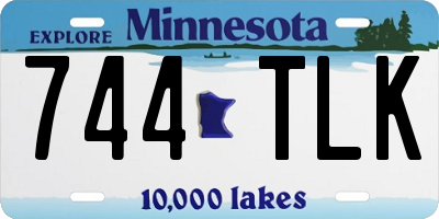 MN license plate 744TLK