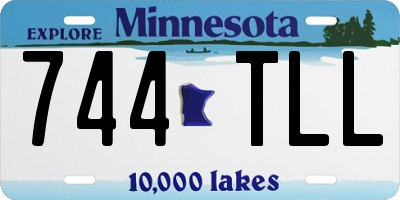 MN license plate 744TLL