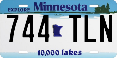 MN license plate 744TLN