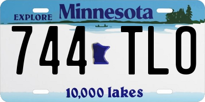 MN license plate 744TLO