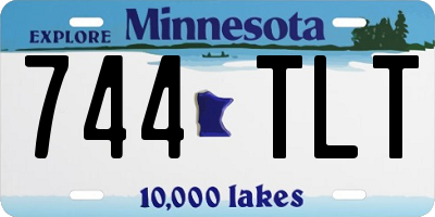 MN license plate 744TLT