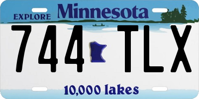 MN license plate 744TLX